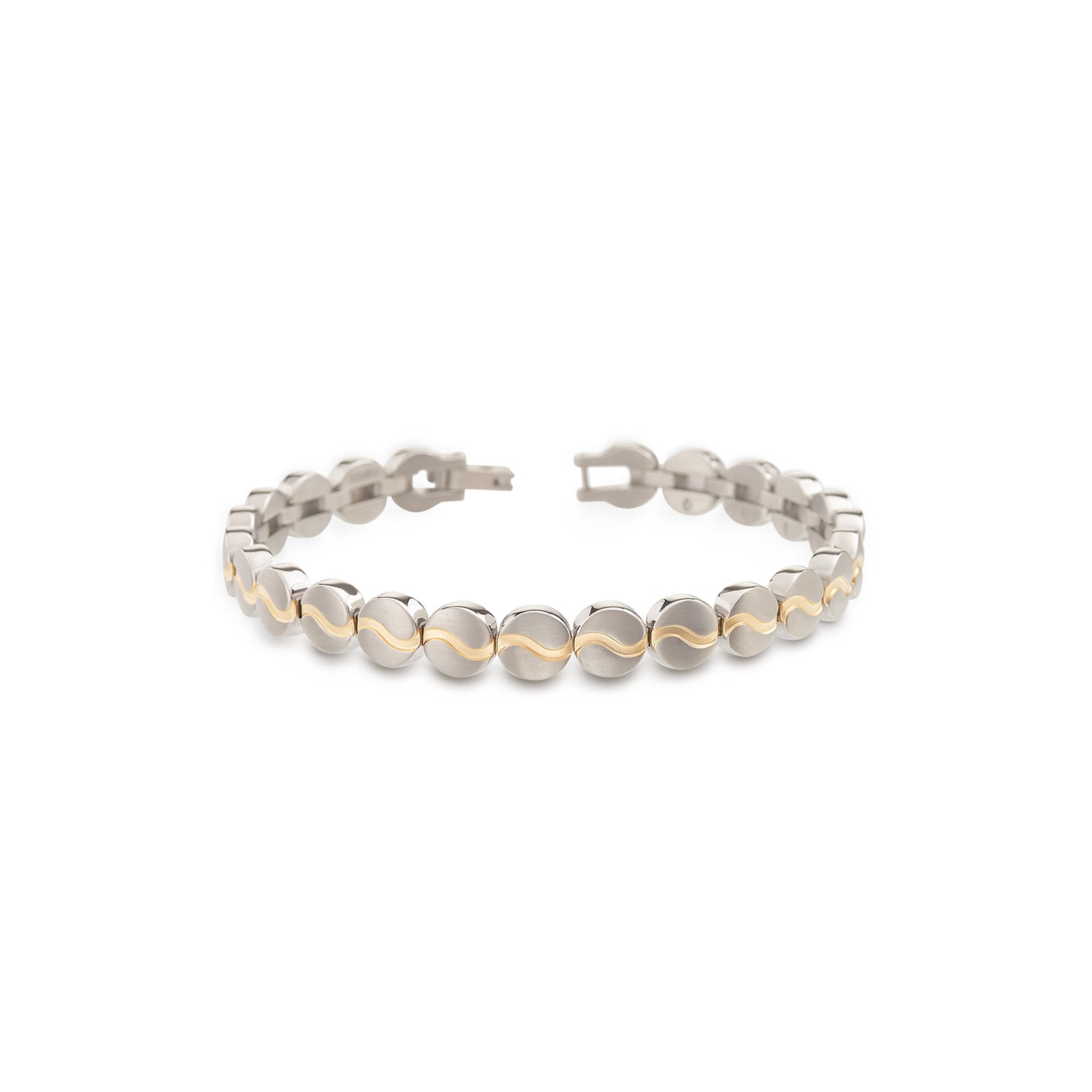 boccia-03023-02-titanarmband-rundglieder-goldswirl-8mm image 2