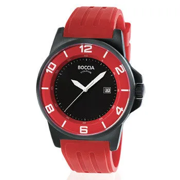 boccia-3535-54-herren-titan-armbanduhr-schwarz-rot-45mm image 1