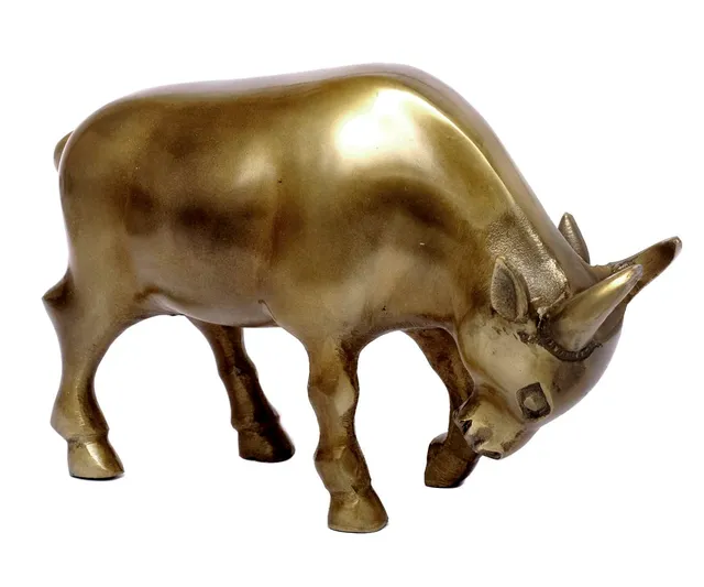 brillibrum-stier-figur-messing-antik-metall-deko-statue-17-x-9-x-27-cm image 1