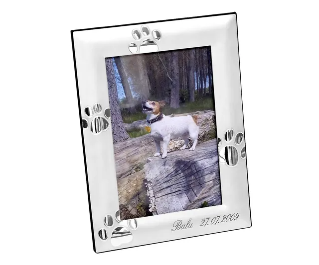 brillibrum-fotorahmen-hundetatzen-10x15-cm-mit-wunschgravur image 1