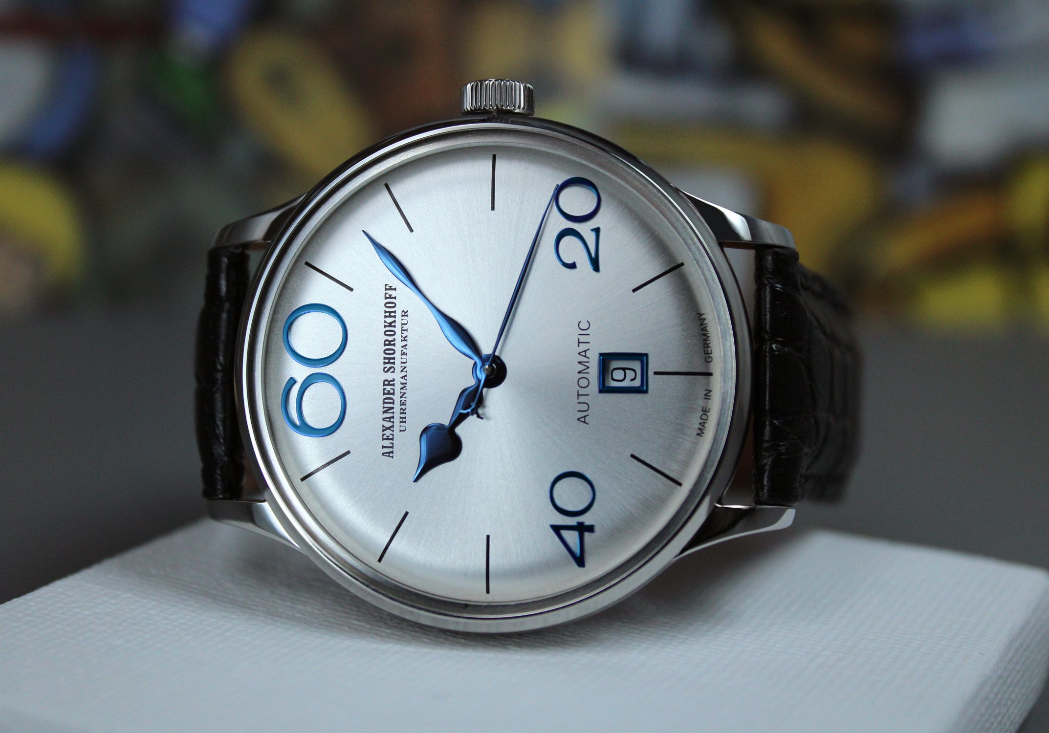 alexander-shorokhoff-sixtythree-silver-vintage-herrenuhr-blau image 5