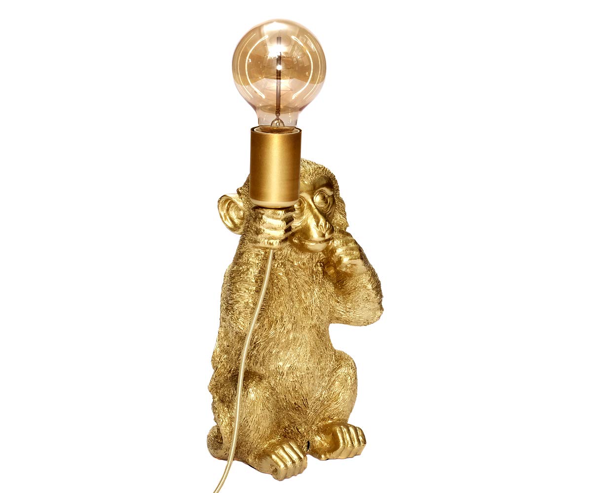brillibrum-monkey-lamp-tischlampe-sitzender-affe-34-cm-gold-e27 image 6