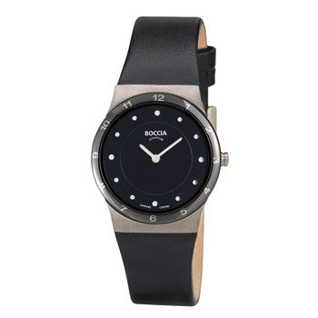 boccia-3202-02-damen-titanium-uhr-schwarz-leder-30mm image 1