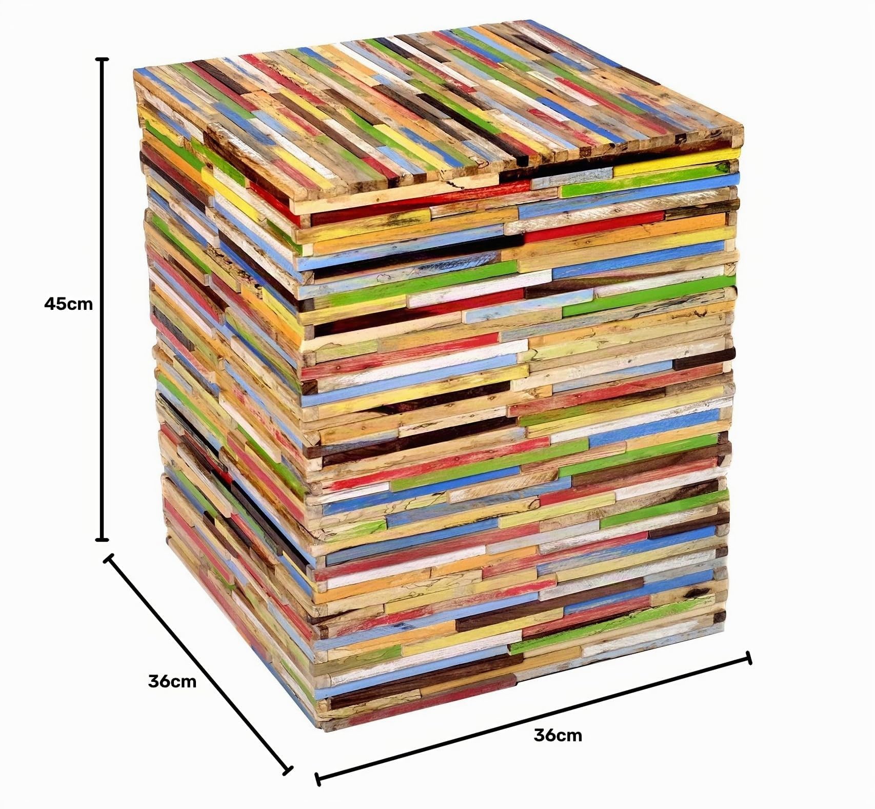 brillibrum-beistelltisch-holz-echtholz-upcycling-45-x-36-x-36-cm-bunt image 3
