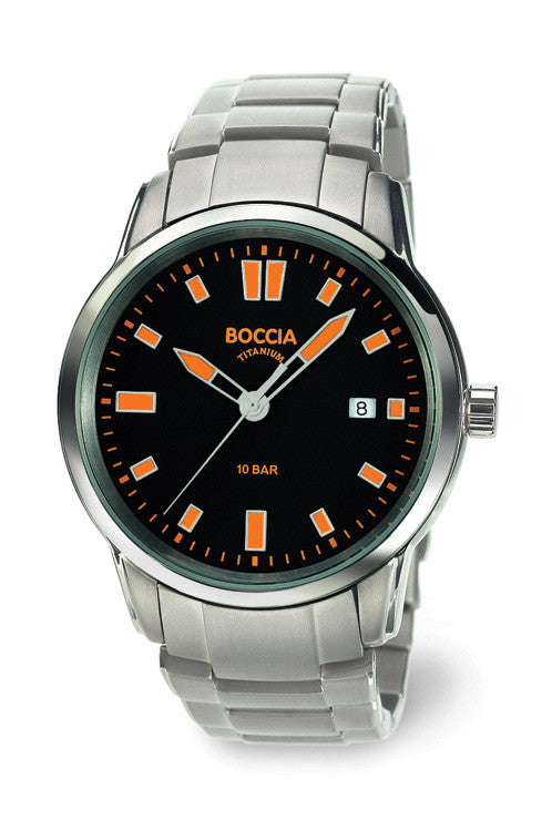 boccia-3573-02-titan-herrenuhr-schwarz-orange-41-mm image 2