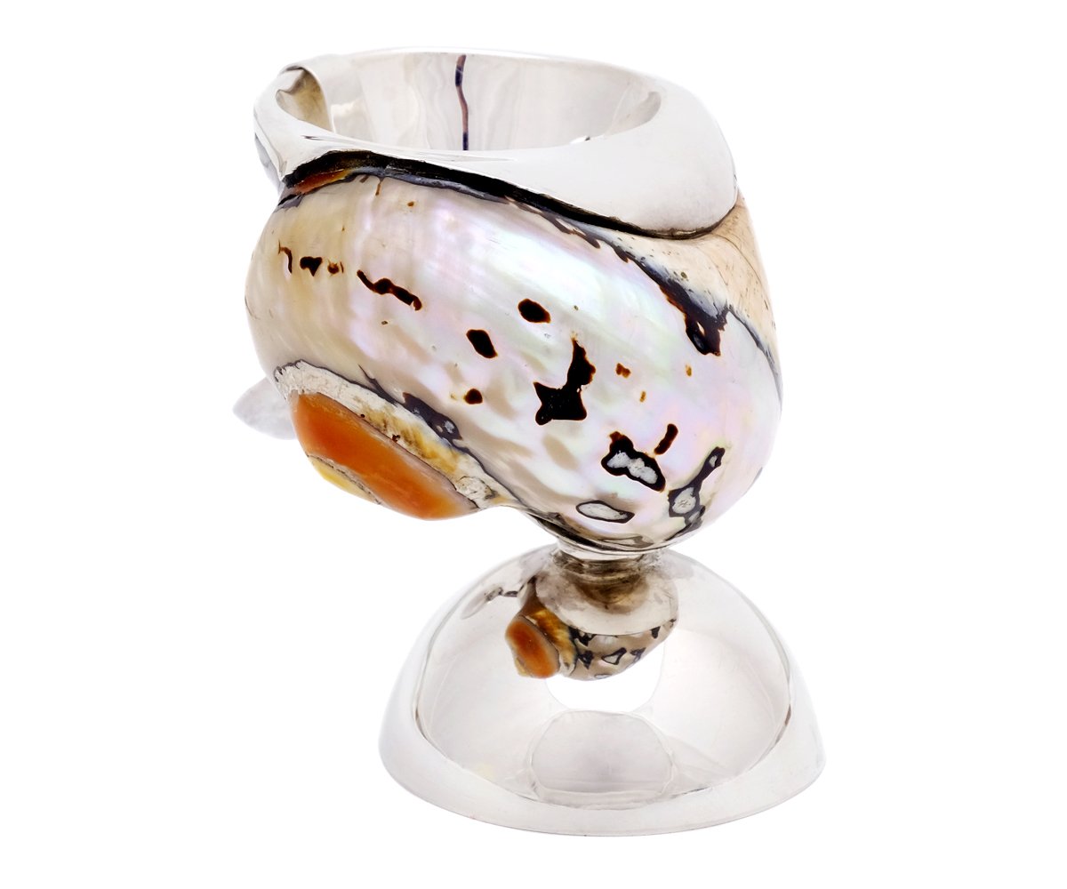 brillibrum-luxus-kaviarschale-schnecke-mit-925-sterlingsilber-perlmutt image 2