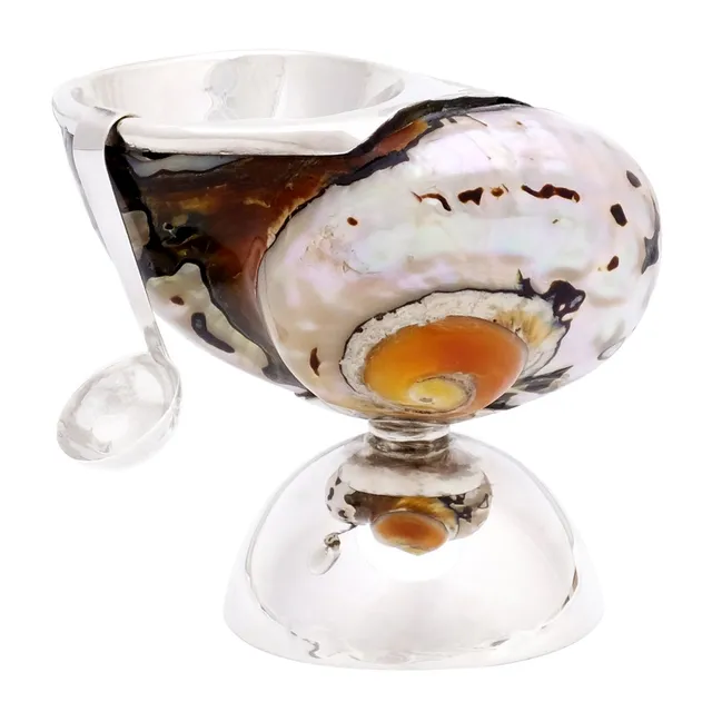 brillibrum-luxus-kaviarschale-schnecke-mit-925-sterlingsilber-perlmutt image 1
