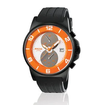 boccia-3777-21-id-titan-chronograph-herren-45mm-orange image 1