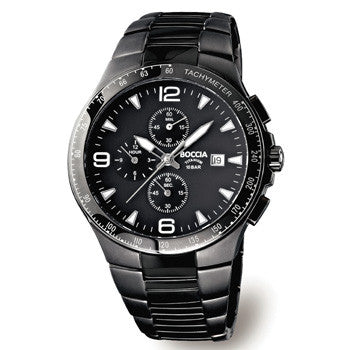boccia-3773-03-titanium-chronograph-herrenuhr-schwarz-42mm image 1