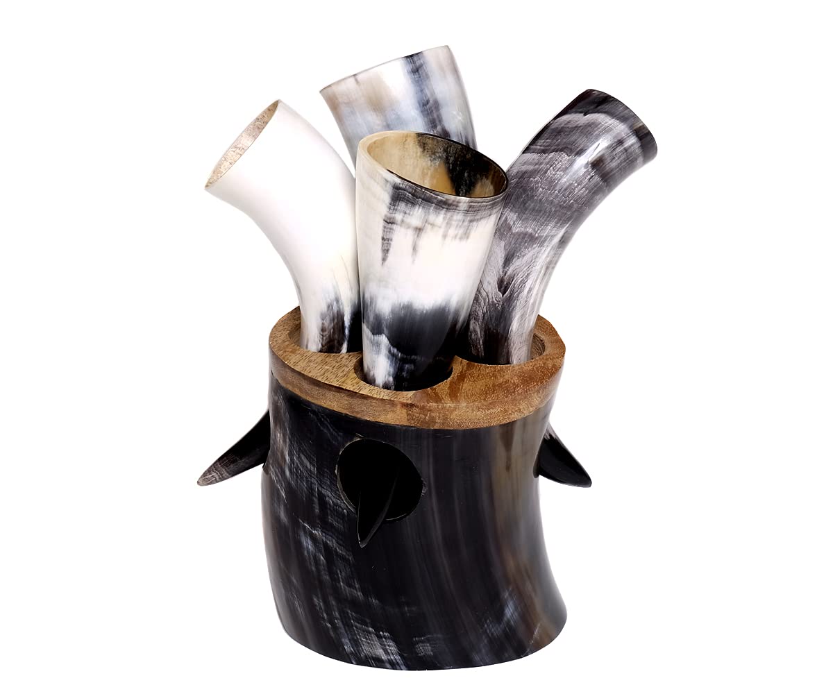 brillibrum-design-trinkhorn-becher-kuhhorn-poliert-mit-griff-300-ml image 7