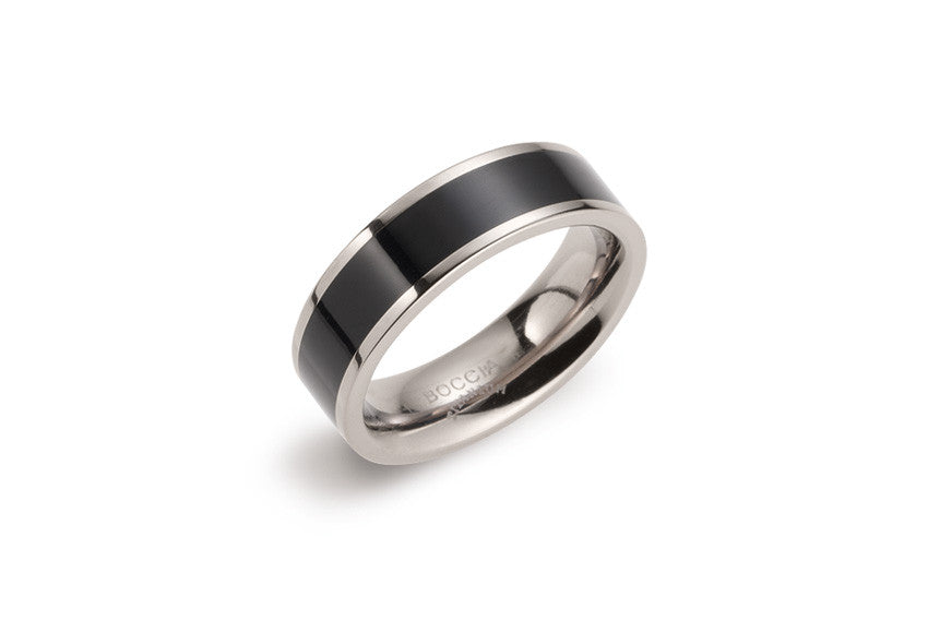 boccia-0123-07-titanium-ring-6mm-mit-schwarzem-emaille-inlay image 2