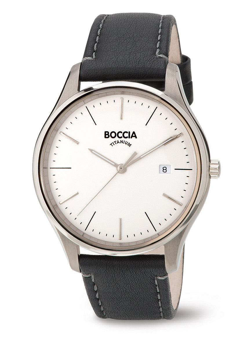boccia-3587-01-herren-titan-uhr-wei-leder-41mm image 2