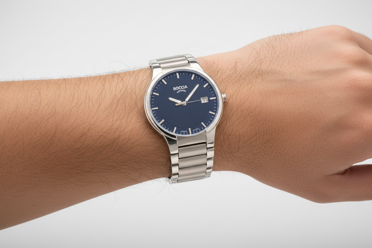 boccia-3629-03-herren-titan-uhr-blau-38mm-mit-titanarmband image 2