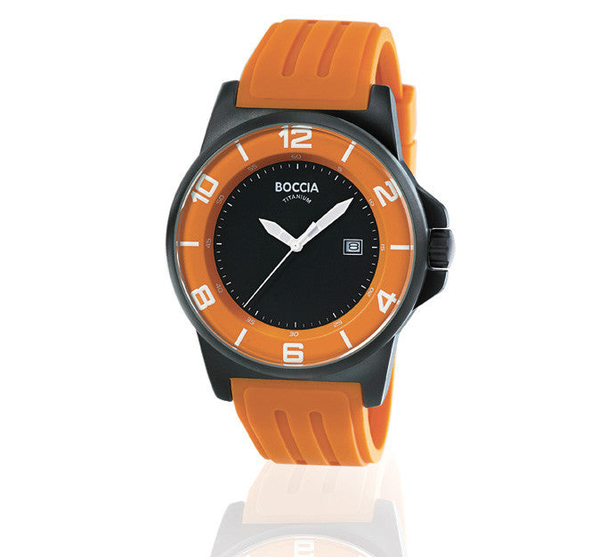 boccia-id-titanium-3535-39-herrenuhr-titan-orange-kautschuk-45-mm image 2