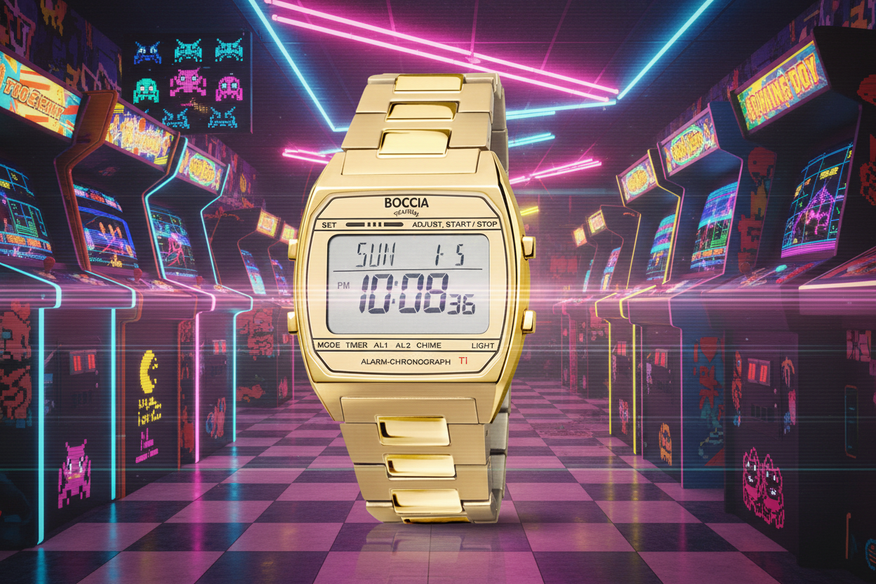 boccia-3738-08-titanium-digitaluhr-gold-unisex-chronograph image 4
