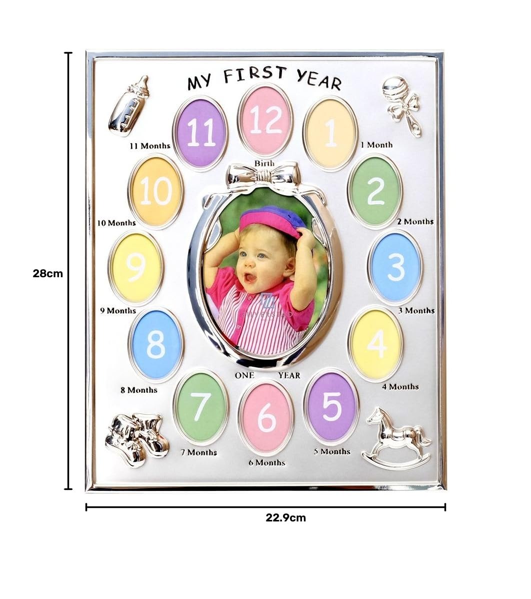 brillibrum-first-year-baby-bilderrahmen-versilbert-28-x-22-9-cm-13-fotos image 5