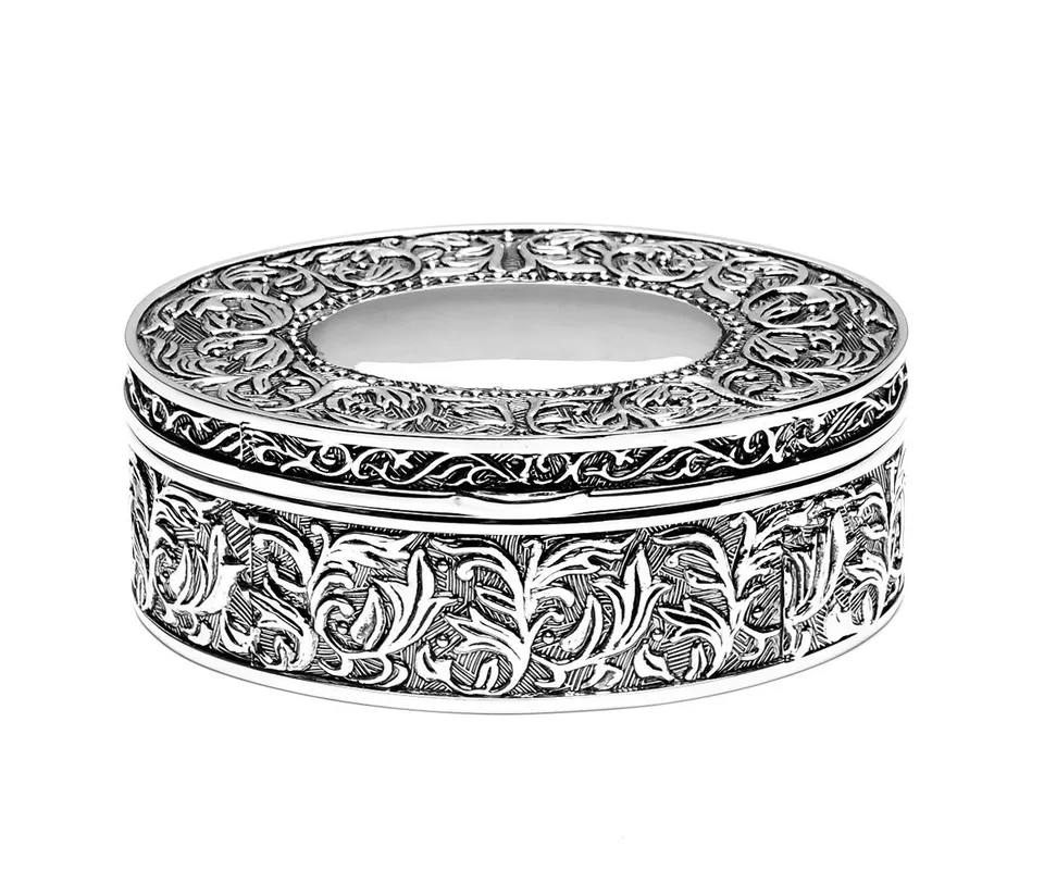 brillibrum-schmuckschatulle-oval-versilbert-klein-barock-schmuckk-stchen image 1