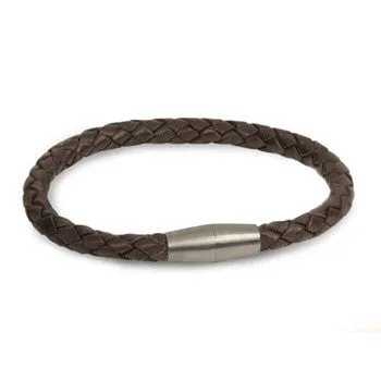 boccia-0347-03-titanium-armband-geflochtenes-braun-leder-9-mm image 1