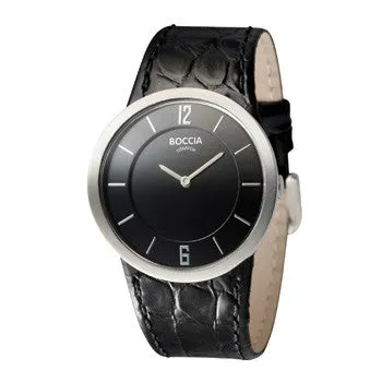 boccia-3161-07-damen-titanium-uhr-schwarz-mit-leder-37-mm image 1