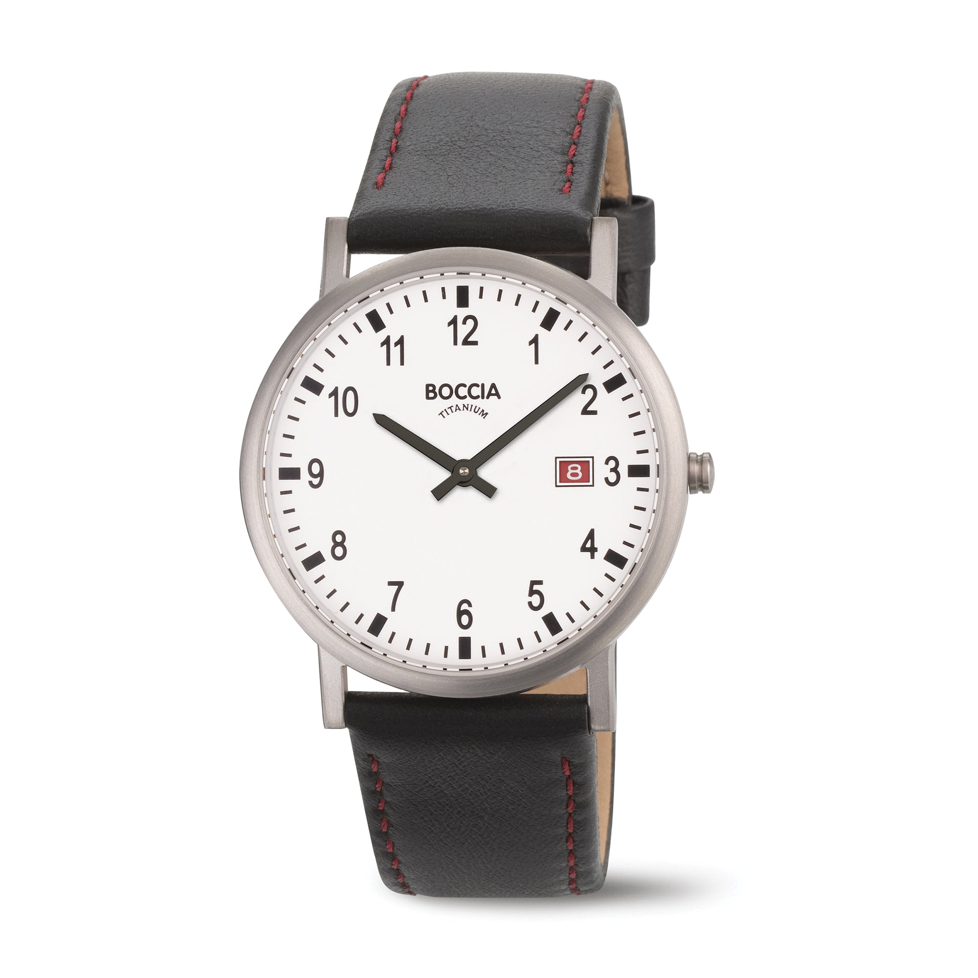 boccia-3662-01-herren-titan-uhr-leder-wei-37-mm image 1