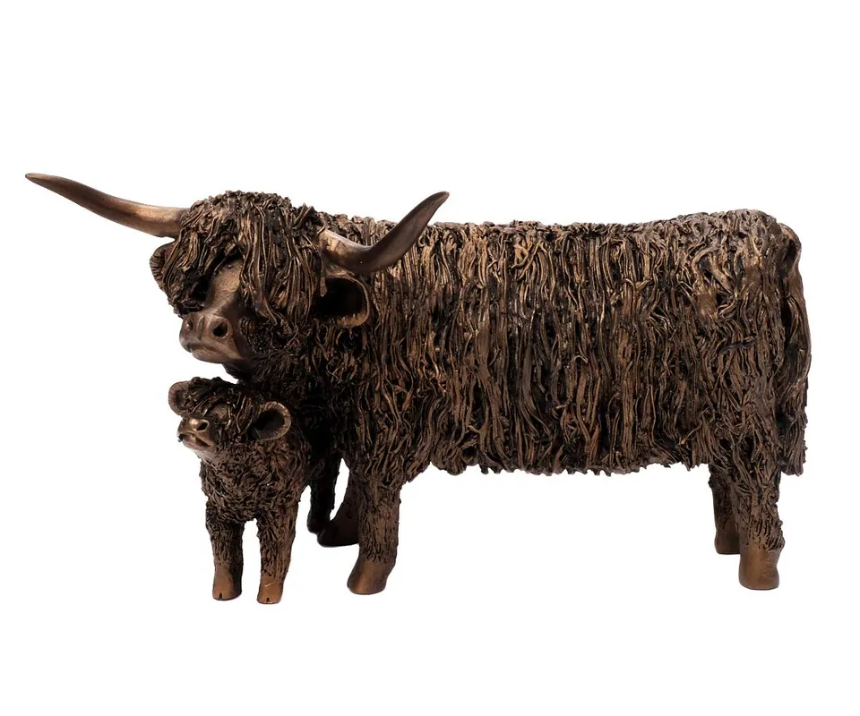 brillibrum-deko-skulptur-highland-kuh-mit-kalb-modell-1 image 1