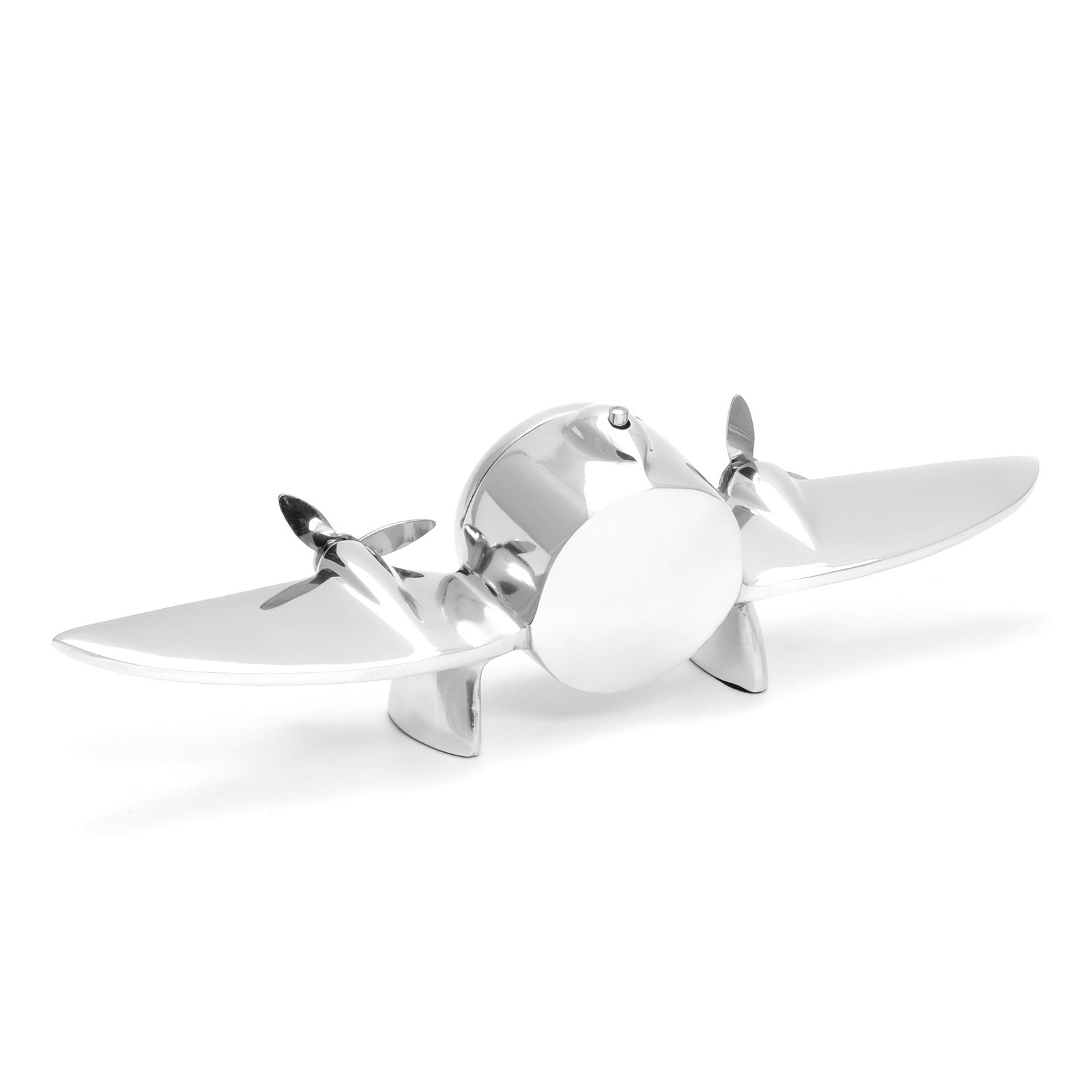 brillibrum-tischuhr-flugzeug-propeller-metall-silber-mit-gravur-bis-25-zeichen image 4