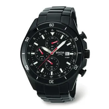 boccia-titanium-herren-chronograph-3762-03-schwarz-42-5-mm image 1