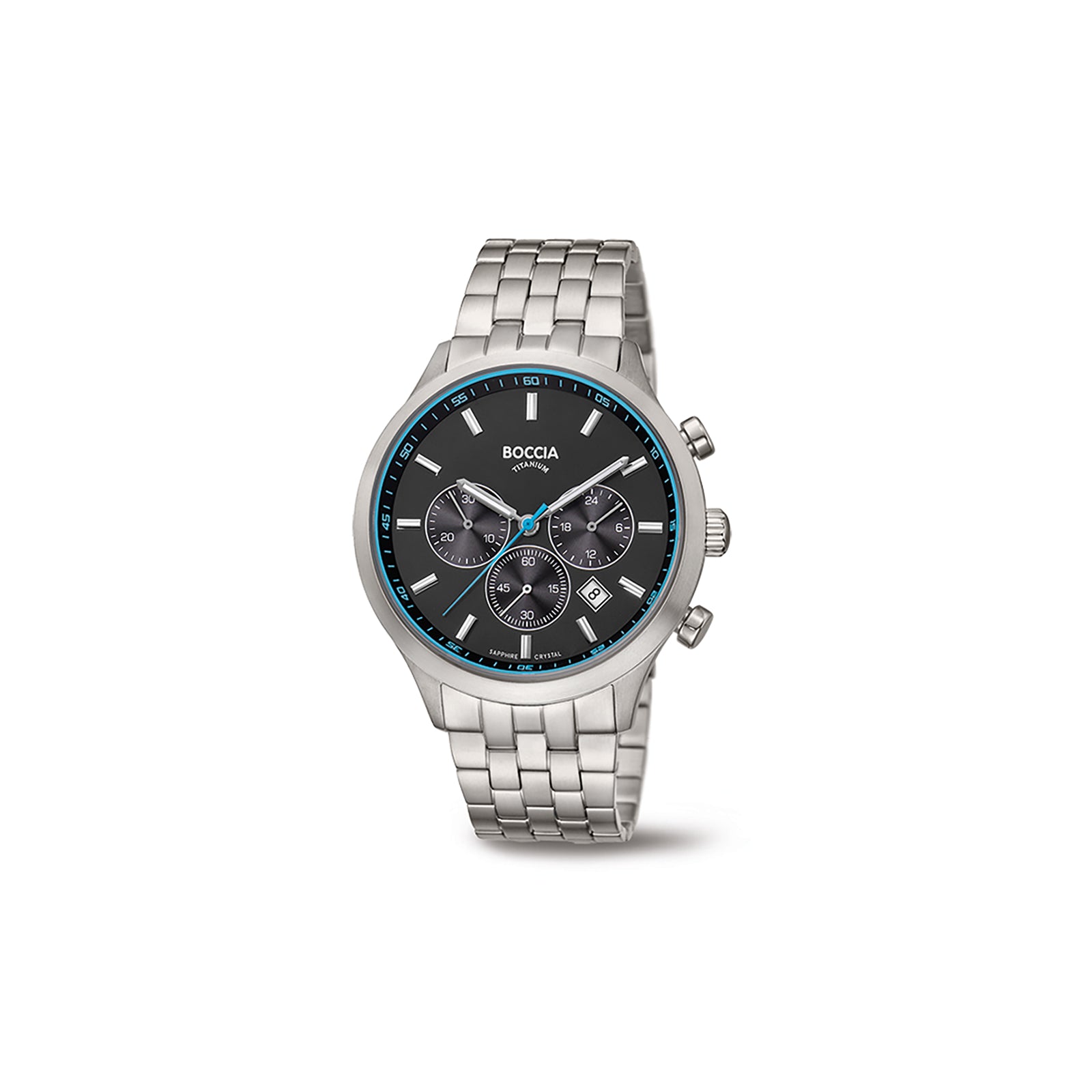 boccia-3750-04-titanium-herren-chronograph-grau-teal-41-mm-titanband image 3
