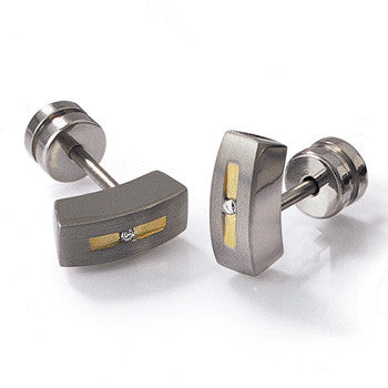 boccia-0515-01-titanium-ohrstecker-diamant-goldplattiert-8-4-mm image 1