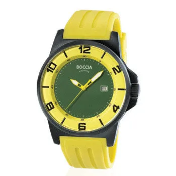 boccia-3535-32-herren-titan-uhr-id-gr-n-gelb-45mm image 1