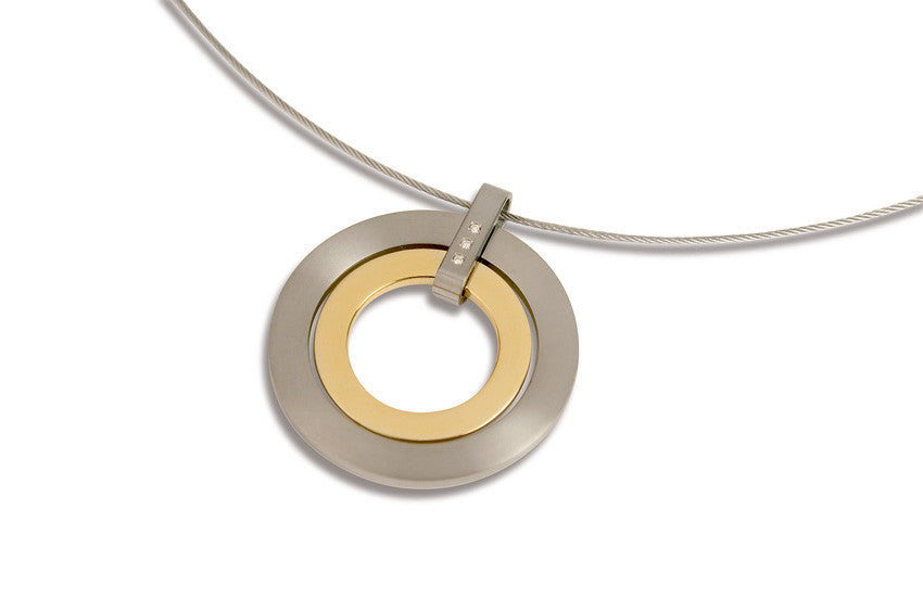 boccia-titanium-anh-nger-0741-04-doppelkreis-mit-3-diamanten image 2