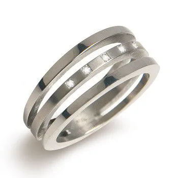boccia-0128-03-titan-ring-3-band-5-diamanten-0-025-ct image 1