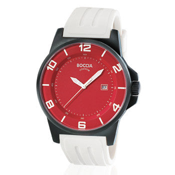 boccia-id-3535-53-titanium-herrenuhr-45mm-rot-schwarz-kautschuk image 1