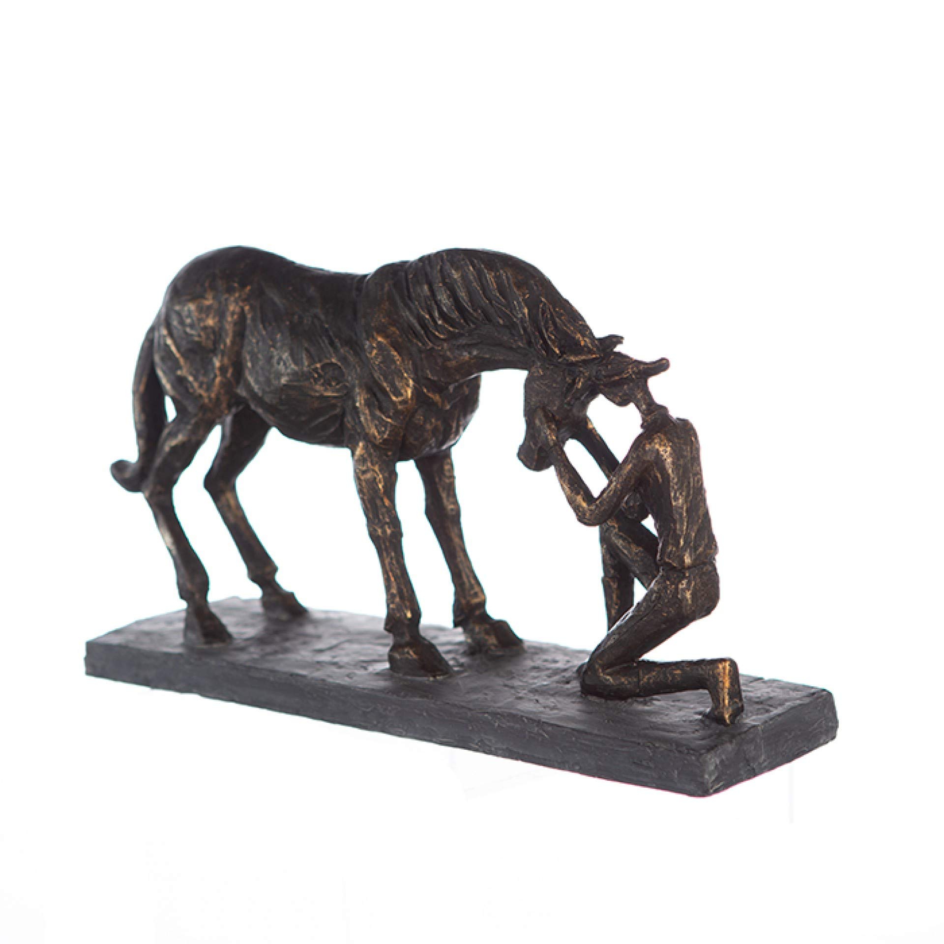 brillibrum-pferde-skulptur-bronzefarben-aus-polyresin-pferd-m-dchen-32-cm image 5