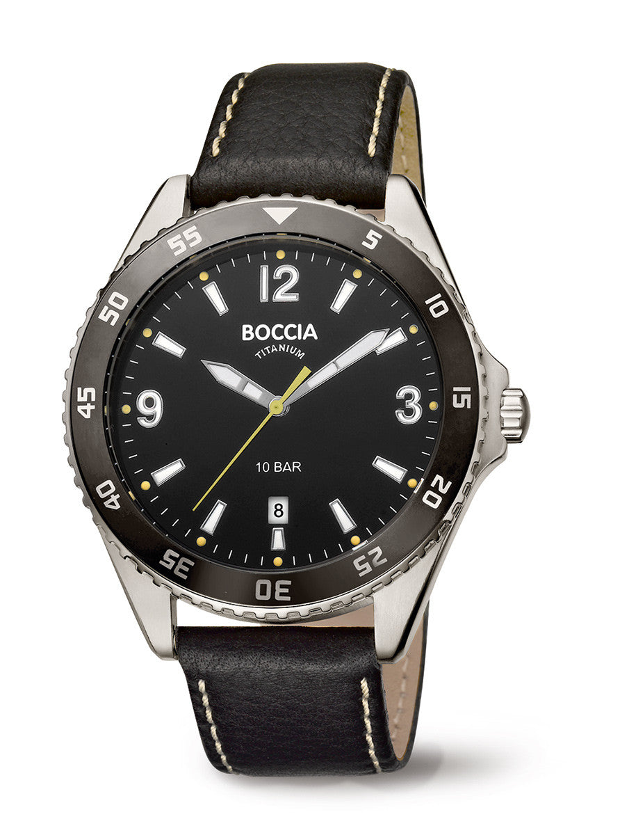 boccia-3599-02-herren-titan-uhr-schwarz-leder image 3