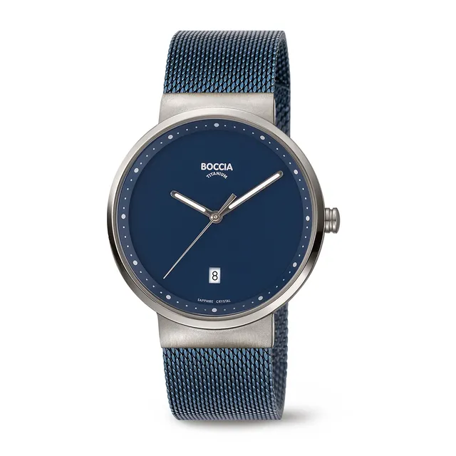 boccia-3615-05-titan-herrenuhr-blau-mesh-saphirglas image 1