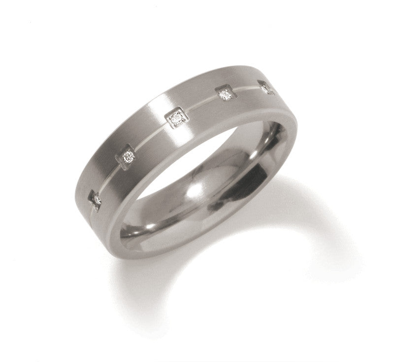 boccia-titanium-0101-20-ring-6-mm-mit-5-diamanten-0-025ct image 2