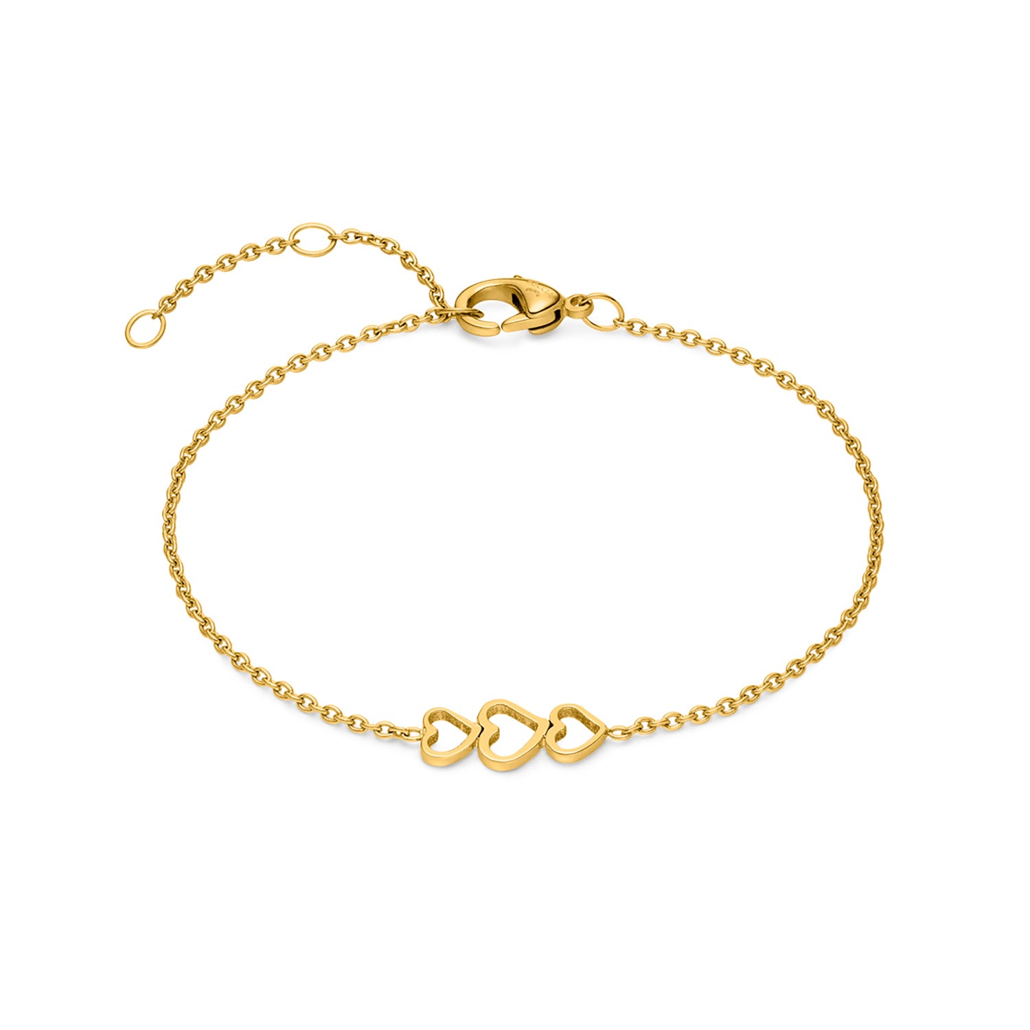 boccia-03077-02-titanium-herz-armband-goldplattiert image 1