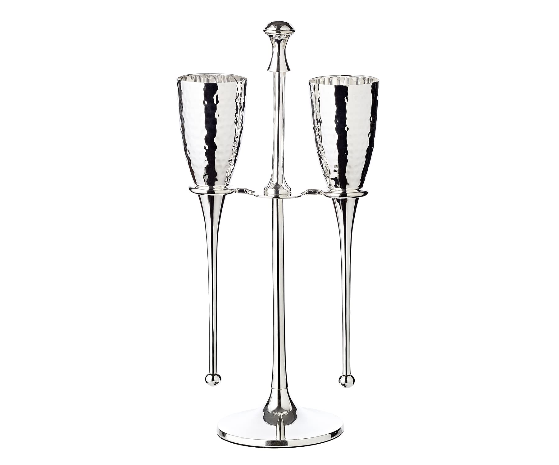 brillibrum-design-2er-set-sektkelche-versilbert-geh-mmert-mit-st-nder-metall-sek image 1