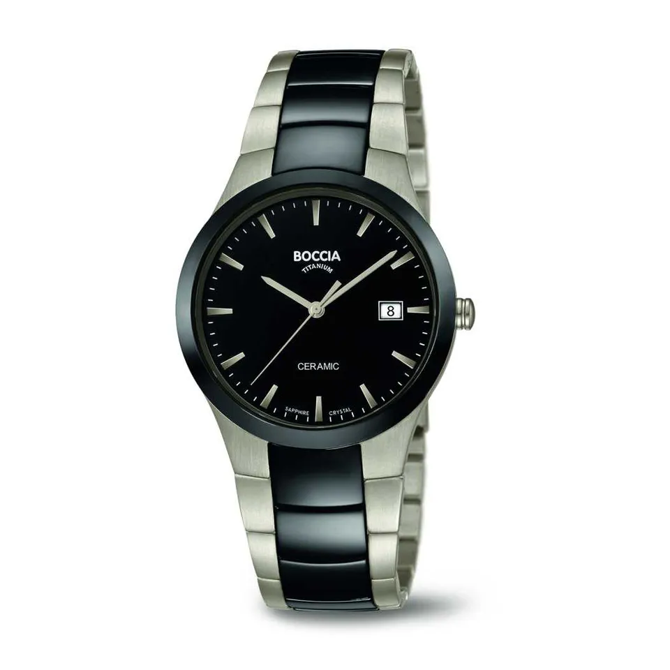 boccia-3639-01-titan-herrenuhr-schwarz-keramik-saphir-39-mm image 1