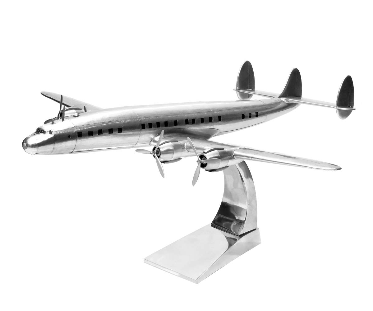 brillibrum-lockheed-super-constellation-flugzeugmodell-holz-metall-mit-standfu image 4