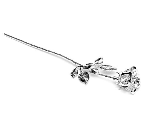 brillibrum-design-metall-rose-versilbert-30-cm-mit-kristallglas-silber image 8