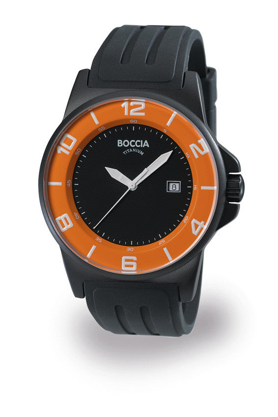boccia-3535-12-herren-titanuhr-id-schwarz-orange-45-mm image 2