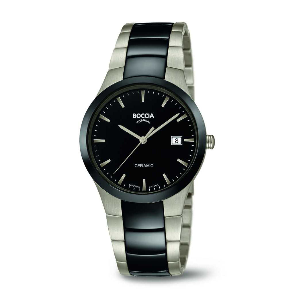 boccia-3639-01-titan-herrenuhr-schwarz-keramik-saphir-39-mm image 1