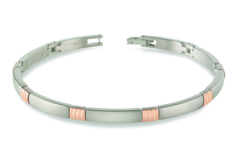 boccia-03002-03-titan-armband-bicolor-ros-gold-20-cm image 2