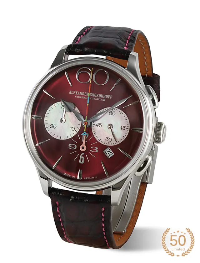 alexander-shorokhoff-happy-second-bordeaux-chronograph-uhr image 1
