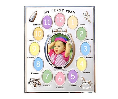 brillibrum-first-year-baby-bilderrahmen-versilbert-28-x-22-9-cm-13-fotos image 8