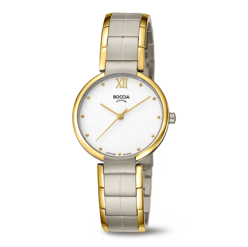 boccia-3313-02-damen-titan-uhr-zweifarbig-mit-wei-em-zifferblatt image 1