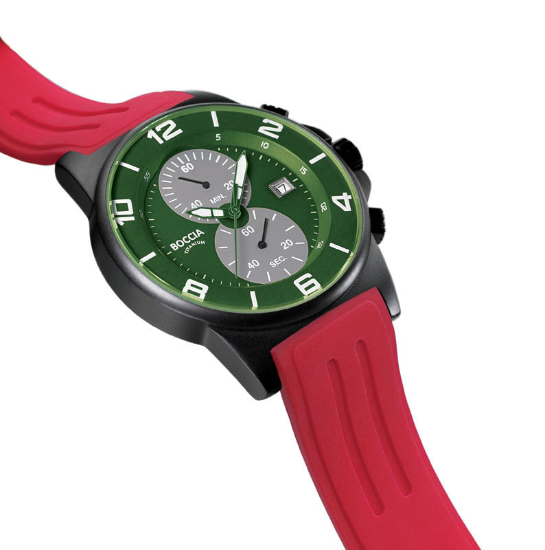 boccia-3777-25-herren-titan-chronograph-45-mm-gr-n-rot image 3