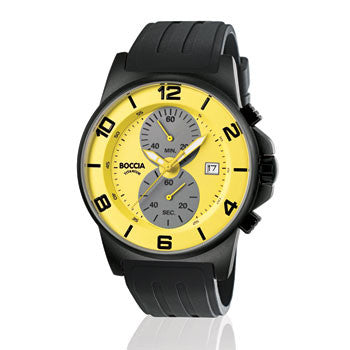 boccia-3777-23-herrenuhr-titan-chronograph-gelb-45-mm image 1